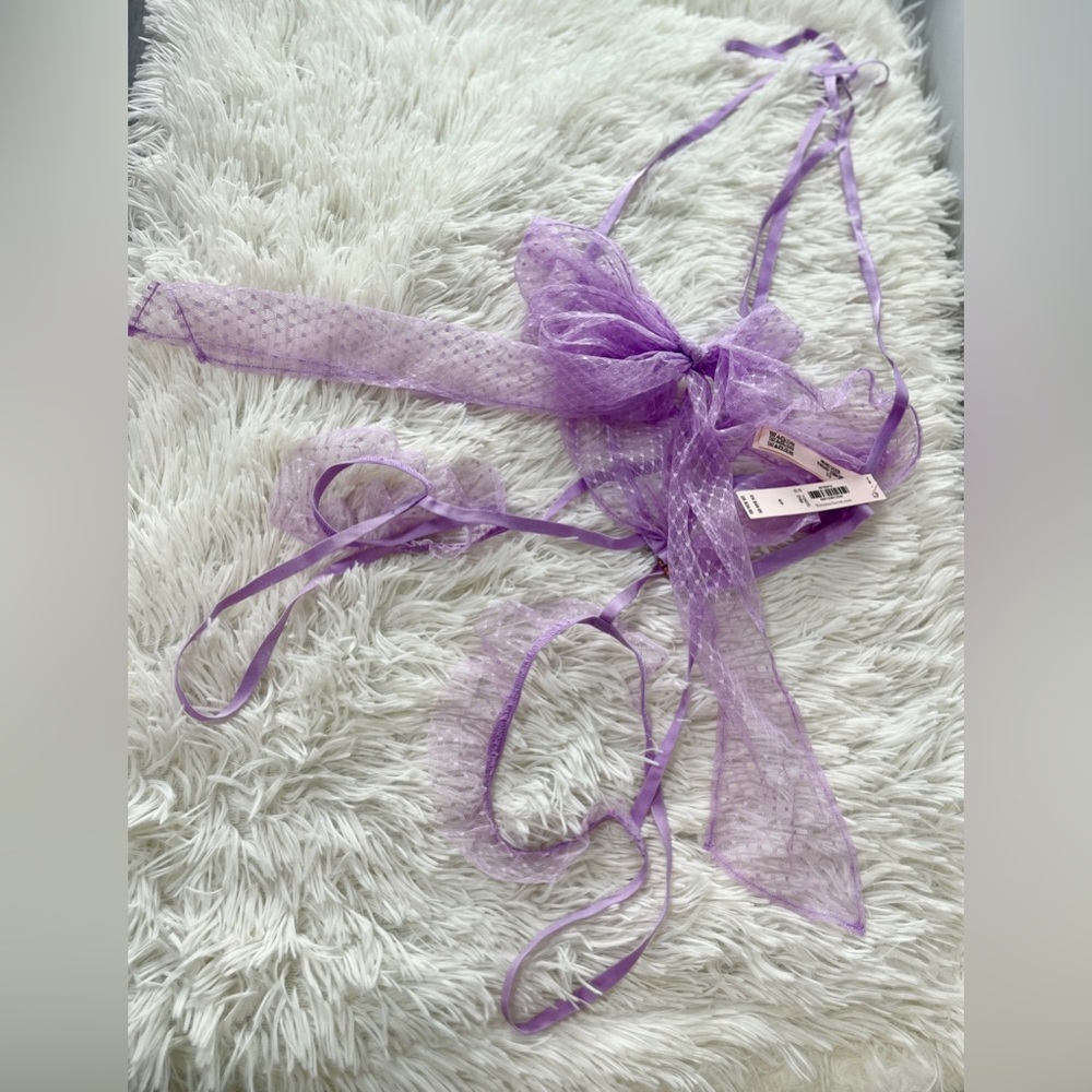 Elegant Purple Sheer Women's Lingerie Size S